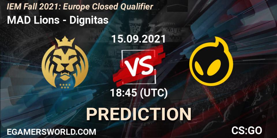 Prognose für das Spiel MAD Lions VS Dignitas. 15.09.21. CS2 (CS:GO) - IEM Fall 2021: Europe Closed Qualifier