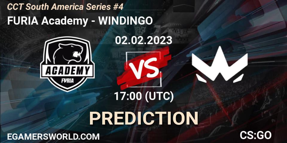 Prognose für das Spiel FURIA Academy VS WINDINGO. 02.02.23. CS2 (CS:GO) - CCT South America Series #4