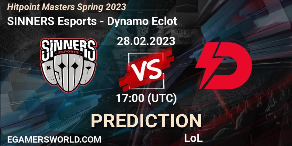 Prognose für das Spiel SINNERS Esports VS Dynamo Eclot. 28.02.23. LoL - Hitpoint Masters Spring 2023