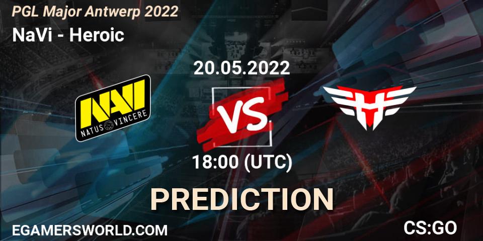 Prognose für das Spiel NaVi VS Heroic. 20.05.2022 at 17:30. Counter-Strike (CS2) - PGL Major Antwerp 2022