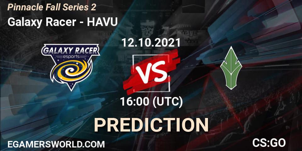 Prognose für das Spiel Galaxy Racer VS HAVU. 12.10.21. CS2 (CS:GO) - Pinnacle Fall Series #2