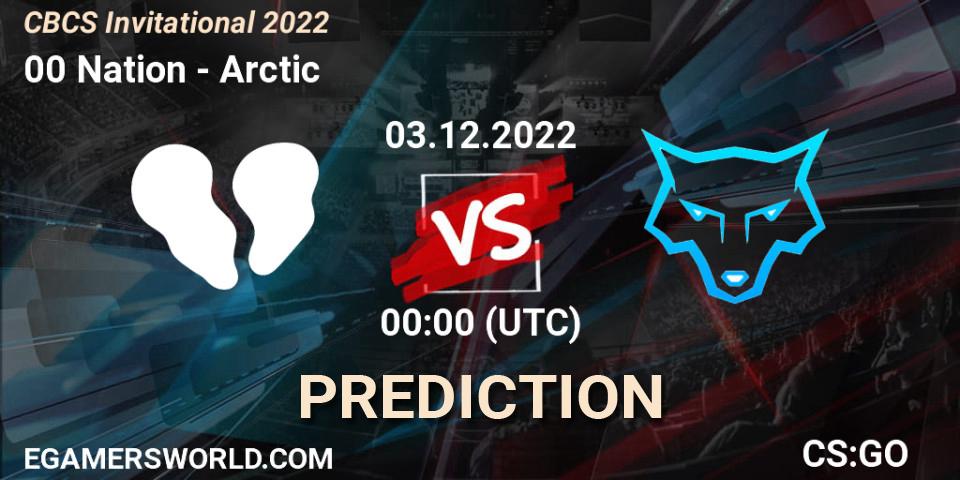 Prognose für das Spiel 00 Nation VS Arctic. 03.12.2022 at 01:00. Counter-Strike (CS2) - CBCS Invitational 2022