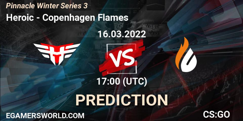 Prognose für das Spiel Heroic VS Copenhagen Flames. 16.03.2022 at 17:00. Counter-Strike (CS2) - Pinnacle Winter Series 3
