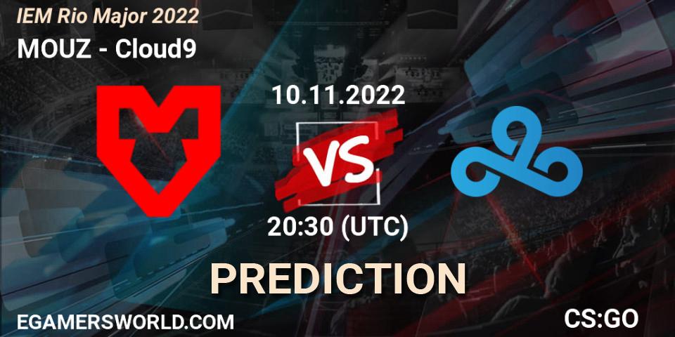 Prognose für das Spiel MOUZ VS Cloud9. 10.11.22. CS2 (CS:GO) - IEM Rio Major 2022