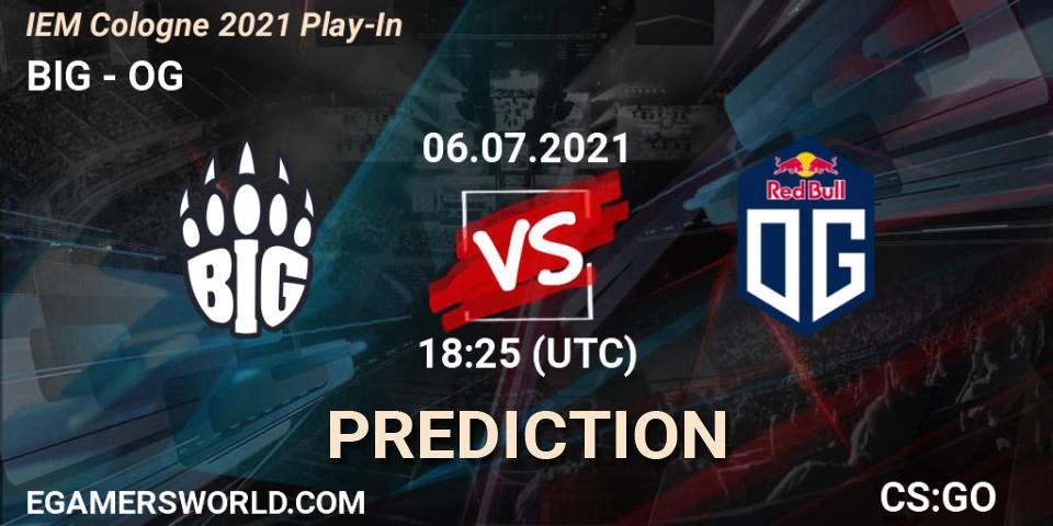 Prognose für das Spiel BIG VS OG. 06.07.2021 at 19:30. Counter-Strike (CS2) - IEM Cologne 2021 Play-In