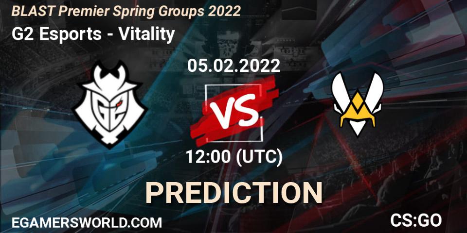 Prognose für das Spiel G2 Esports VS Vitality. 05.02.22. CS2 (CS:GO) - BLAST Premier Spring Groups 2022