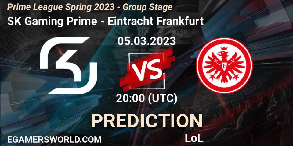 Prognose für das Spiel SK Gaming Prime VS Eintracht Frankfurt. 05.03.23. LoL - Prime League Spring 2023 - Group Stage