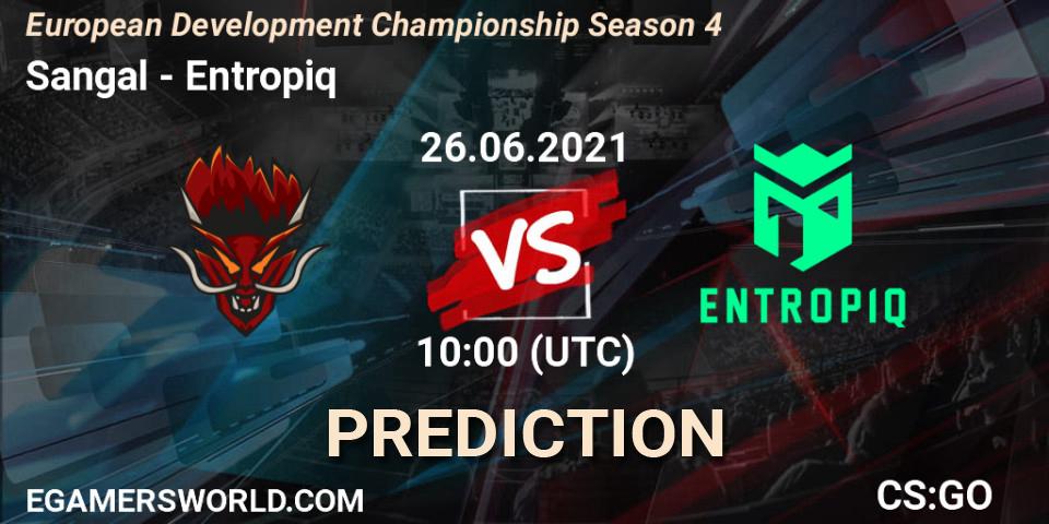 Prognose für das Spiel Sangal VS Entropiq. 26.06.2021 at 10:00. Counter-Strike (CS2) - European Development Championship Season 4