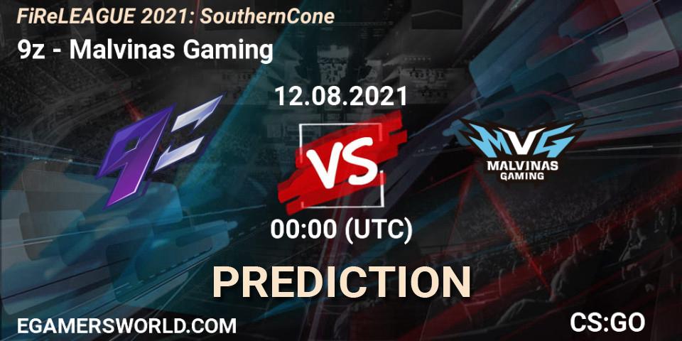 Prognose für das Spiel 9z VS Malvinas Gaming. 12.08.21. CS2 (CS:GO) - FiReLEAGUE 2021: Southern Cone