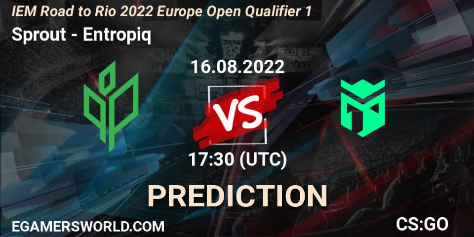 Prognose für das Spiel Sprout VS Entropiq. 16.08.2022 at 17:30. Counter-Strike (CS2) - IEM Road to Rio 2022 Europe Open Qualifier 1