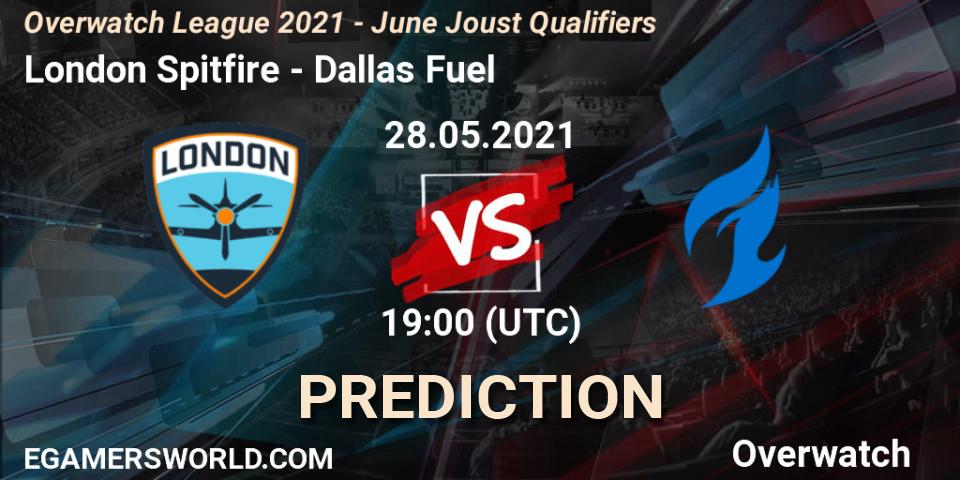Prognose für das Spiel London Spitfire VS Dallas Fuel. 28.05.21. Overwatch - Overwatch League 2021 - June Joust Qualifiers