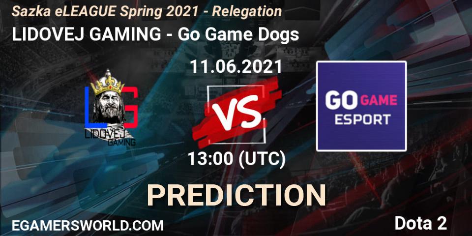 Prognose für das Spiel LIDOVEJ GAMING VS Go Game Dogs. 11.06.21. Dota 2 - Sazka eLEAGUE Spring 2021 - Relegation
