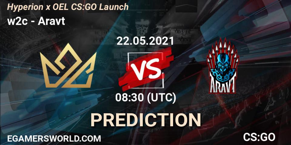 Prognose für das Spiel w2c VS Aravt. 22.05.21. CS2 (CS:GO) - Hyperion x OEL CS:GO Launch