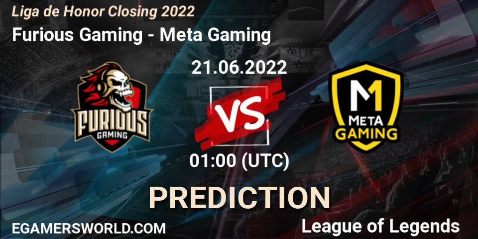 Prognose für das Spiel Furious Gaming VS Meta Gaming. 21.06.2022 at 01:00. LoL - Liga de Honor Closing 2022