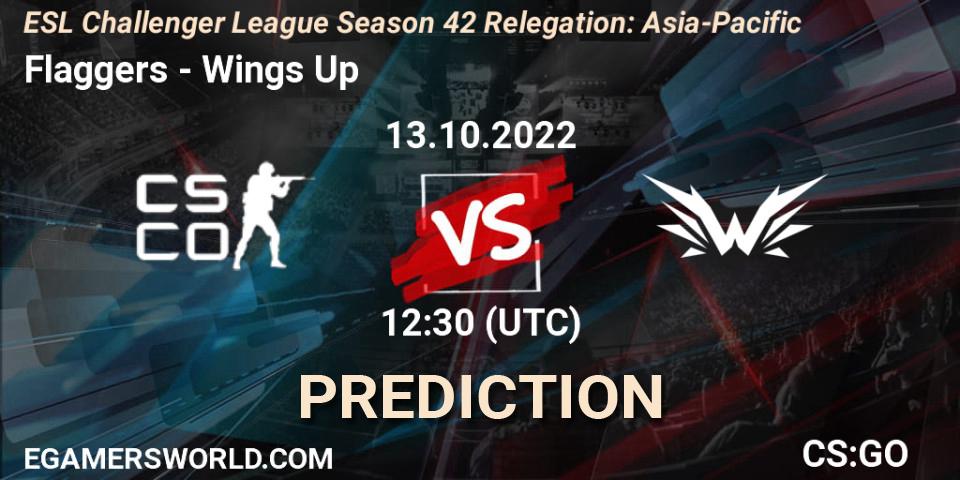 Prognose für das Spiel Flaggers VS Wings Up. 13.10.22. CS2 (CS:GO) - ESL Challenger League Season 42 Relegation: Asia-Pacific