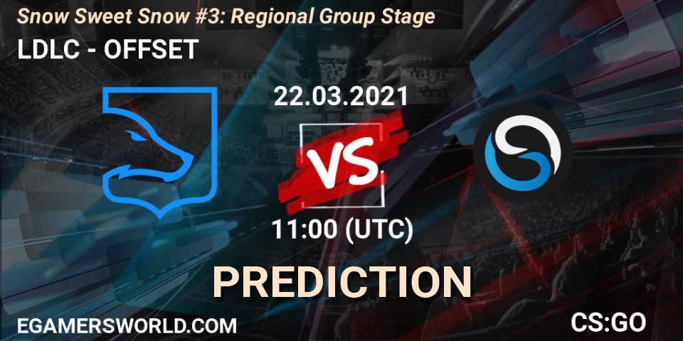 Prognose für das Spiel LDLC VS OFFSET. 22.03.2021 at 11:50. Counter-Strike (CS2) - Snow Sweet Snow #3: Regional Group Stage