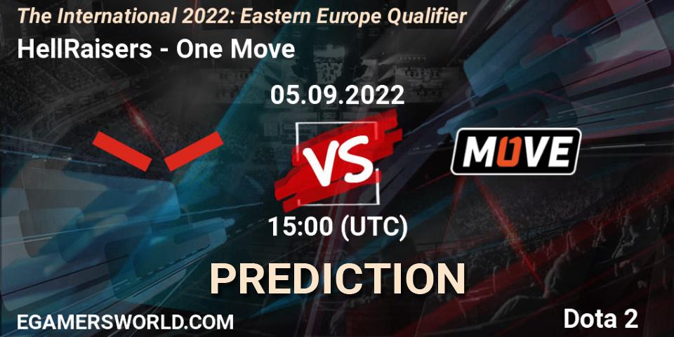 Prognose für das Spiel HellRaisers VS One Move. 05.09.22. Dota 2 - The International 2022: Eastern Europe Qualifier