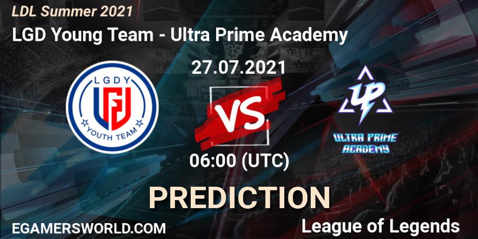 Prognose für das Spiel LGD Young Team VS Ultra Prime Academy. 28.07.2021 at 07:00. LoL - LDL Summer 2021