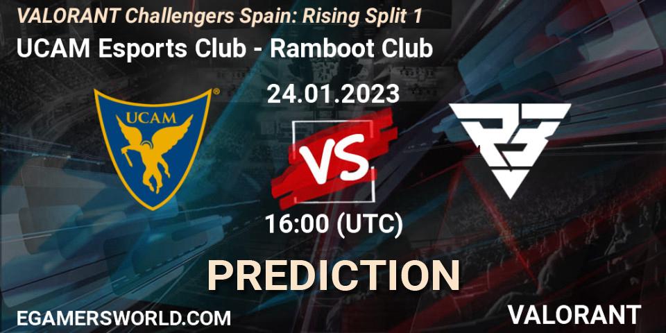 Prognose für das Spiel UCAM Esports Club VS Ramboot Club. 24.01.23. VALORANT - VALORANT Challengers 2023 Spain: Rising Split 1
