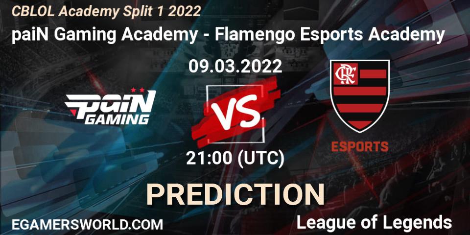 Prognose für das Spiel paiN Gaming Academy VS Flamengo Esports Academy. 09.03.2022 at 21:00. LoL - CBLOL Academy Split 1 2022