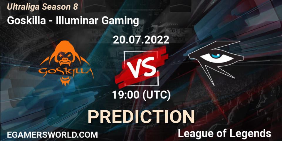 Prognose für das Spiel Goskilla VS Illuminar Gaming. 20.07.2022 at 19:00. LoL - Ultraliga Season 8