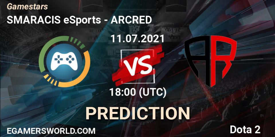 Prognose für das Spiel SMARACIS eSports VS ARCRED. 11.07.2021 at 17:05. Dota 2 - Gamestars