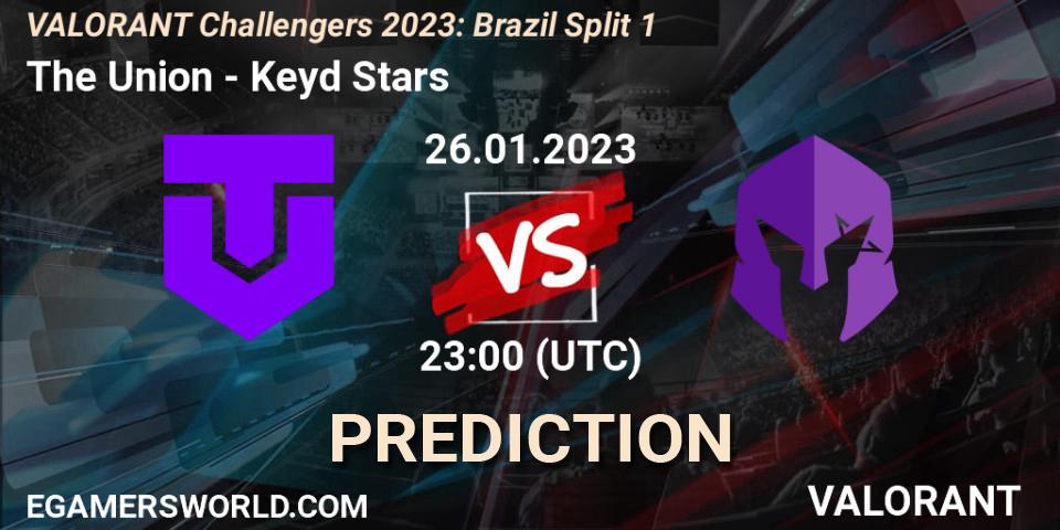 Prognose für das Spiel The Union VS Keyd Stars. 26.01.23. VALORANT - VALORANT Challengers 2023: Brazil Split 1