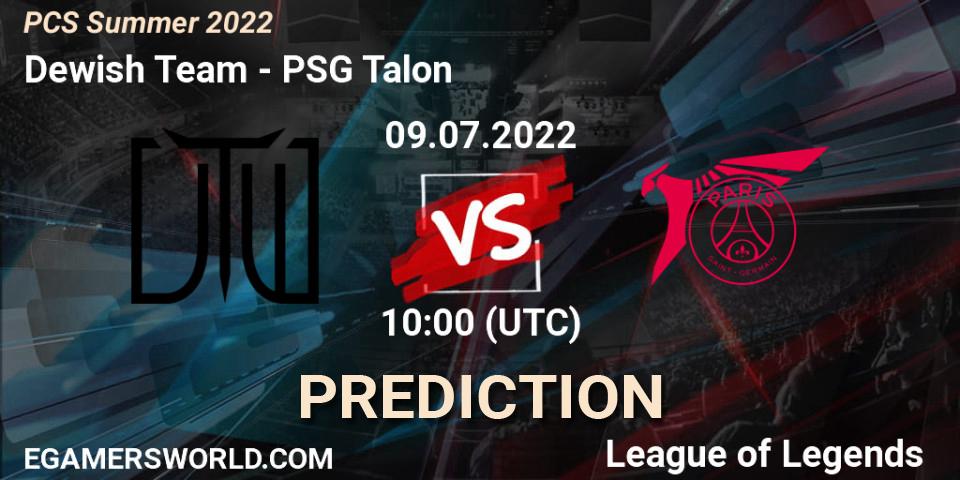 Prognose für das Spiel Dewish Team VS PSG Talon. 09.07.2022 at 10:00. LoL - PCS Summer 2022
