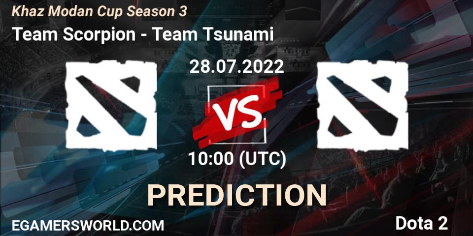 Prognose für das Spiel Team Scorpion VS Team Tsunami. 28.07.2022 at 10:30. Dota 2 - Khaz Modan Cup Season 3