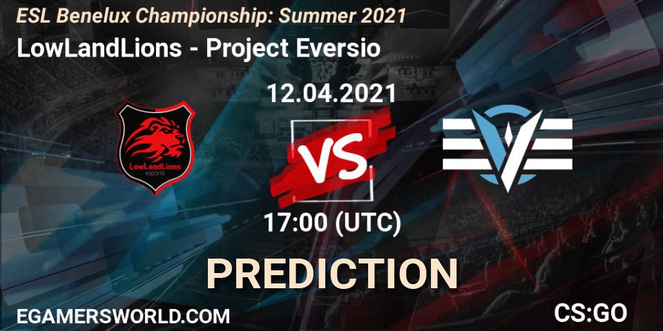 Prognose für das Spiel LowLandLions VS Project Eversio. 12.04.2021 at 17:00. Counter-Strike (CS2) - ESL Benelux Championship: Summer 2021