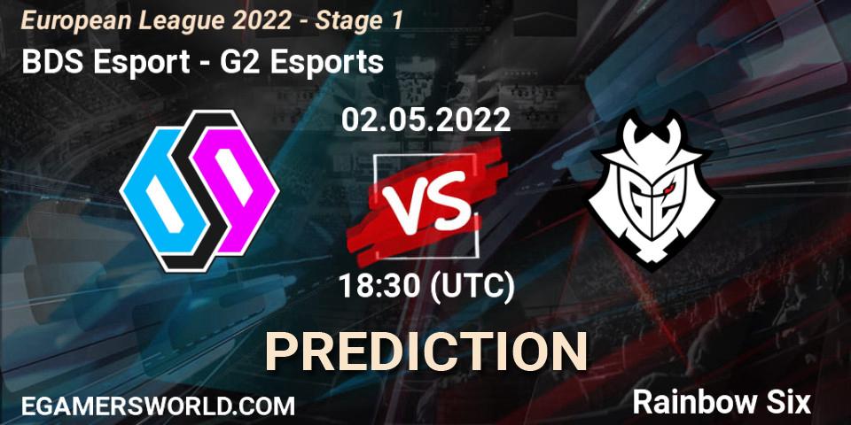 Prognose für das Spiel BDS Esport VS G2 Esports. 02.05.22. Rainbow Six - European League 2022 - Stage 1