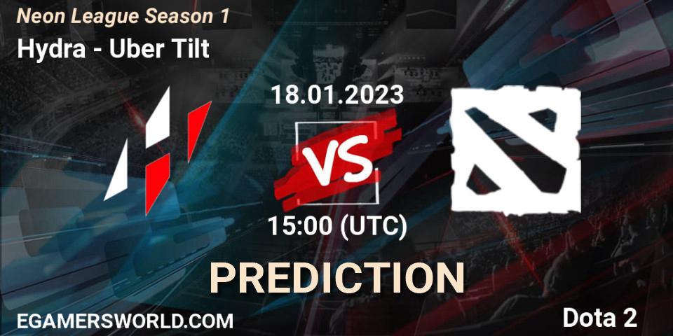 Prognose für das Spiel Hydra VS Uber Tilt. 18.01.2023 at 15:13. Dota 2 - Neon League Season 1