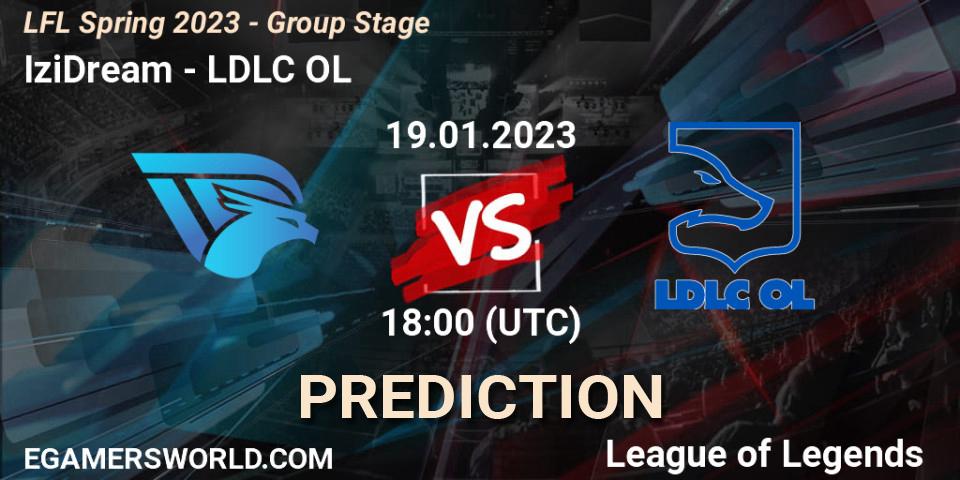 Prognose für das Spiel IziDream VS LDLC OL. 19.01.23. LoL - LFL Spring 2023 - Group Stage