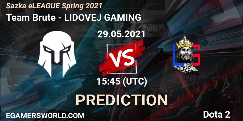 Prognose für das Spiel Team Brute VS LIDOVEJ GAMING. 29.05.2021 at 16:20. Dota 2 - Sazka eLEAGUE Spring 2021