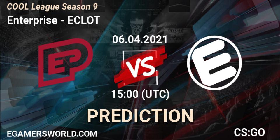 Prognose für das Spiel Enterprise VS ECLOT. 06.04.21. CS2 (CS:GO) - COOL League Season 9