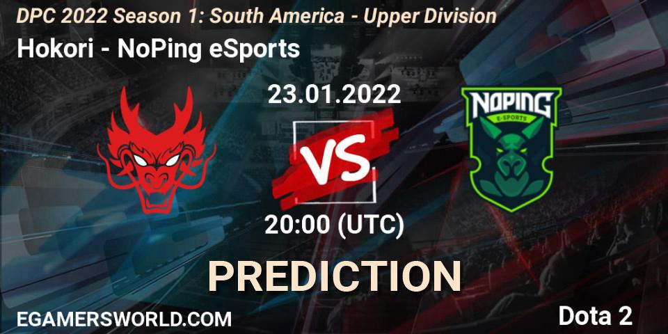 Prognose für das Spiel Hokori VS NoPing eSports. 23.01.2022 at 20:03. Dota 2 - DPC 2022 Season 1: South America - Upper Division