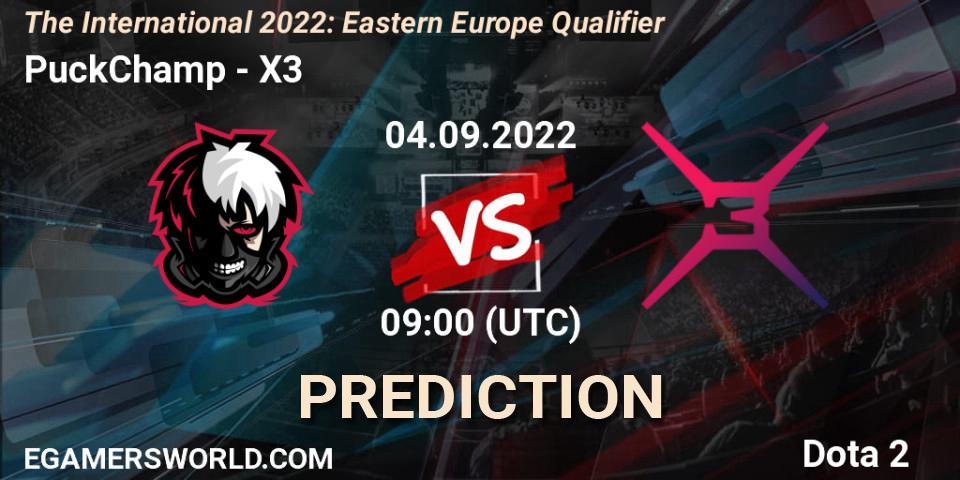 Prognose für das Spiel PuckChamp VS X3. 04.09.22. Dota 2 - The International 2022: Eastern Europe Qualifier