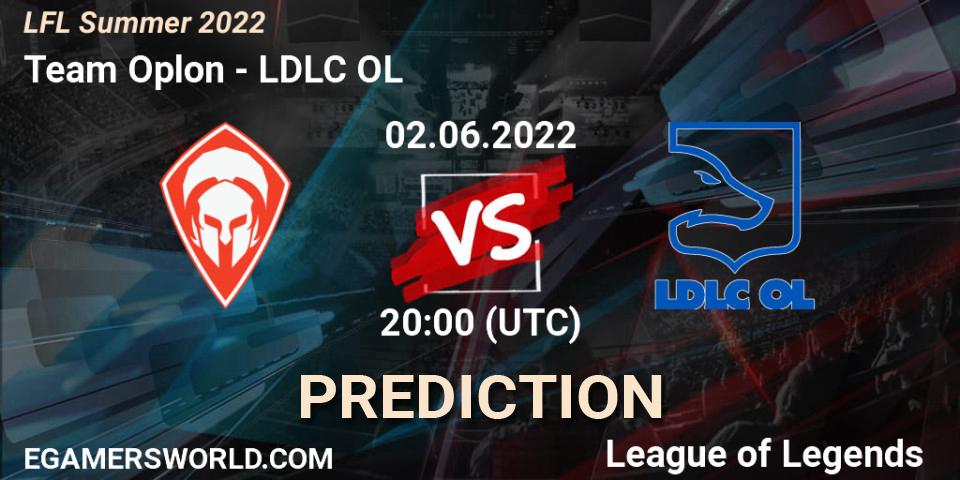 Prognose für das Spiel Team Oplon VS LDLC OL. 02.06.2022 at 20:00. LoL - LFL Summer 2022