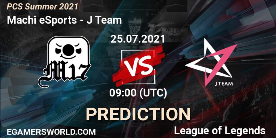 Prognose für das Spiel Machi eSports VS J Team. 25.07.2021 at 09:00. LoL - PCS Summer 2021