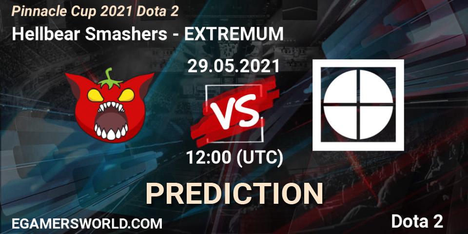 Prognose für das Spiel Hellbear Smashers VS EXTREMUM. 29.05.21. Dota 2 - Pinnacle Cup 2021 Dota 2