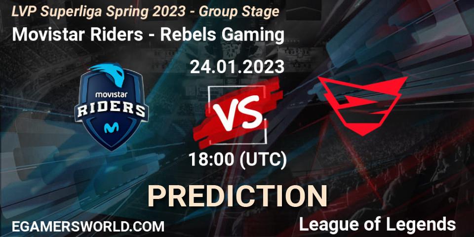 Prognose für das Spiel Movistar Riders VS Rebels Gaming. 24.01.23. LoL - LVP Superliga Spring 2023 - Group Stage