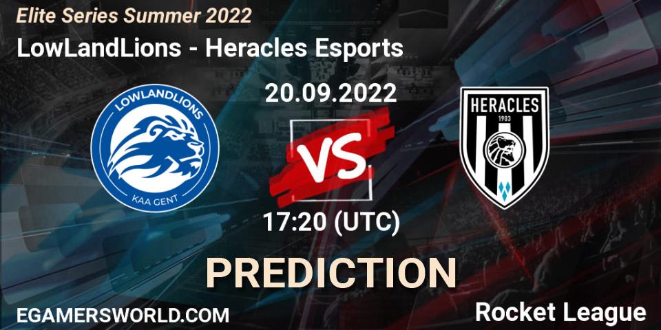 Prognose für das Spiel LowLandLions VS Heracles Esports. 20.09.2022 at 18:10. Rocket League - Elite Series Summer 2022