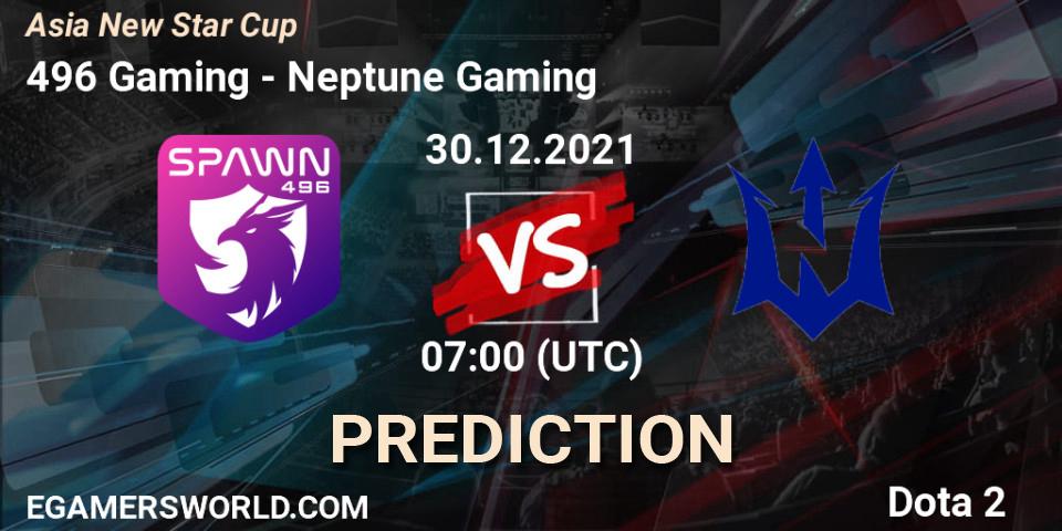 Prognose für das Spiel 496 Gaming VS Neptune Gaming. 30.12.2021 at 07:43. Dota 2 - Asia New Star Cup