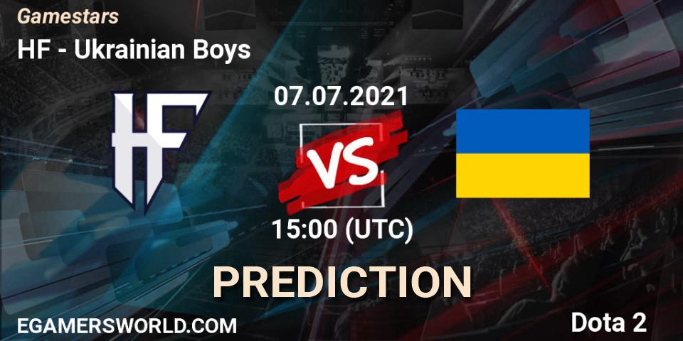 Prognose für das Spiel HF VS Ukrainian Boys. 07.07.2021 at 15:00. Dota 2 - Gamestars