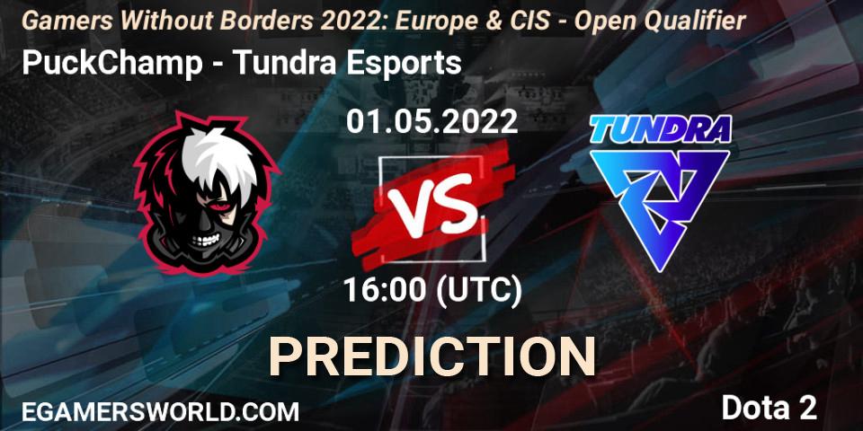 Prognose für das Spiel PuckChamp VS Tundra Esports. 01.05.2022 at 16:05. Dota 2 - Gamers Without Borders 2022: Europe & CIS - Open Qualifier