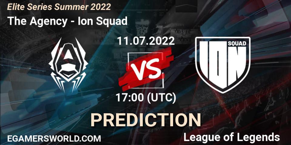 Prognose für das Spiel The Agency VS Ion Squad. 11.07.2022 at 17:00. LoL - Elite Series Summer 2022