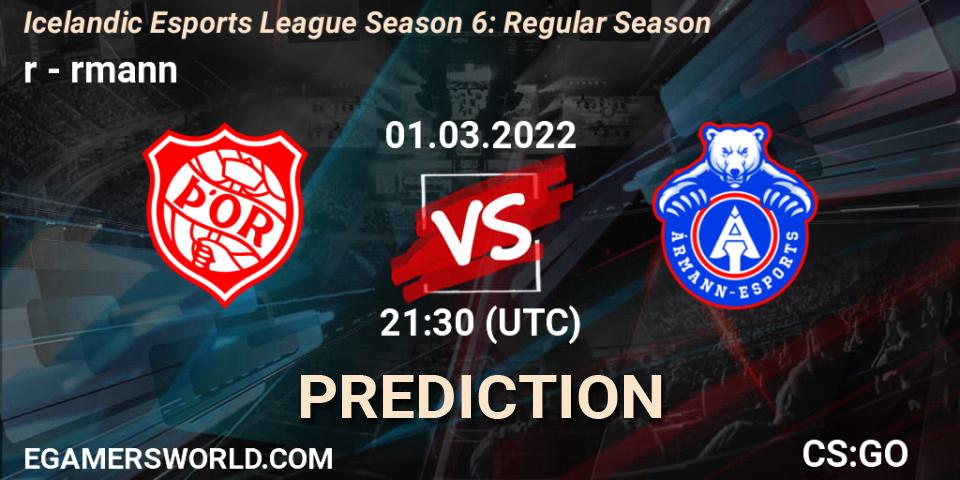 Prognose für das Spiel Þór VS Ármann. 01.03.2022 at 21:30. Counter-Strike (CS2) - Icelandic Esports League Season 6: Regular Season