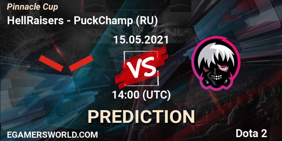 Prognose für das Spiel HellRaisers VS PuckChamp (RU). 15.05.2021 at 14:03. Dota 2 - Pinnacle Cup 2021 Dota 2
