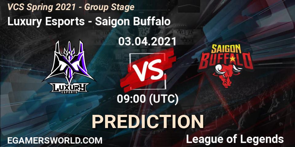Prognose für das Spiel Luxury Esports VS Saigon Buffalo. 03.04.2021 at 10:00. LoL - VCS Spring 2021 - Group Stage