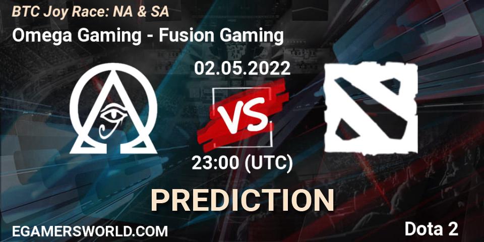Prognose für das Spiel Omega Gaming VS Fusion Gaming. 07.05.2022 at 23:00. Dota 2 - BTC Joy Race: NA & SA